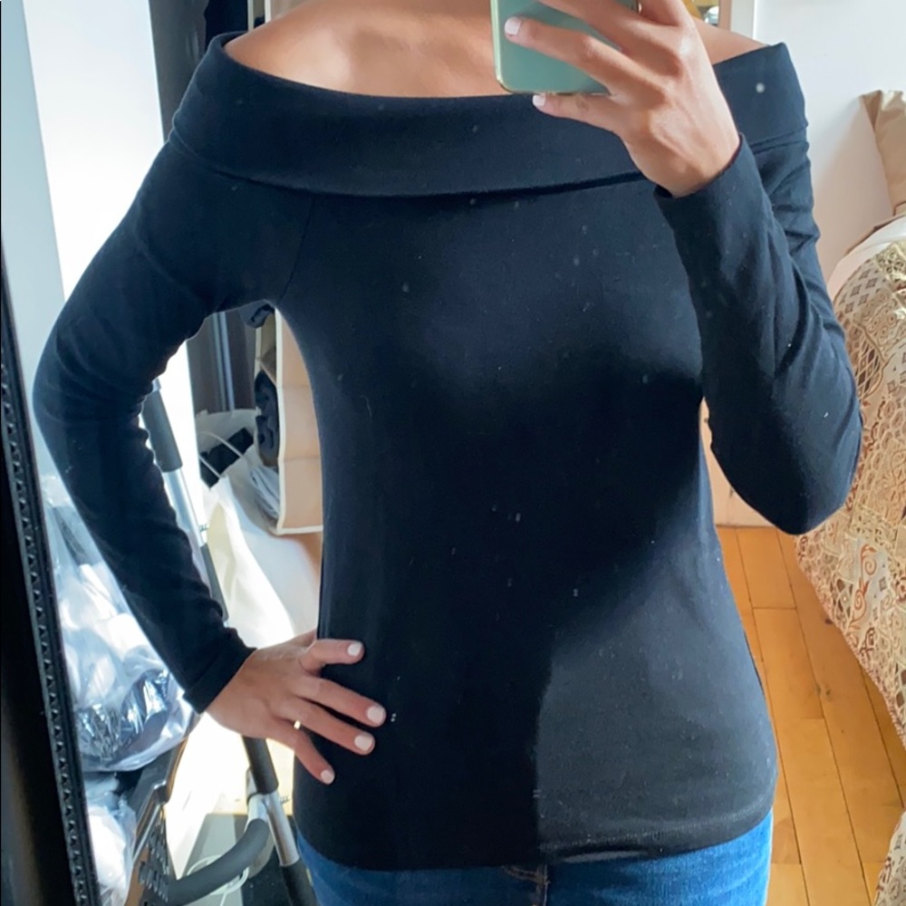 J. Crew Off The shoulder long sleeve shirt